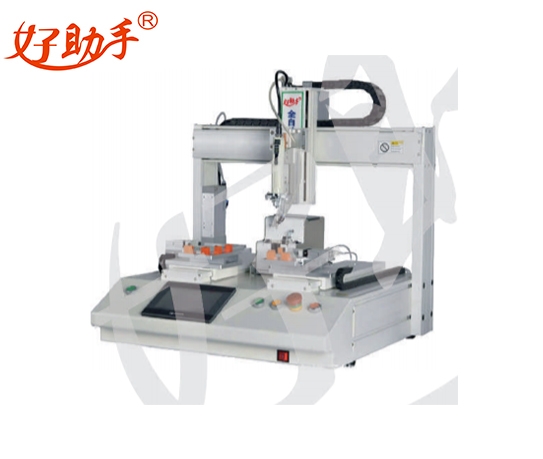 Double worktable automatic locking screw machine